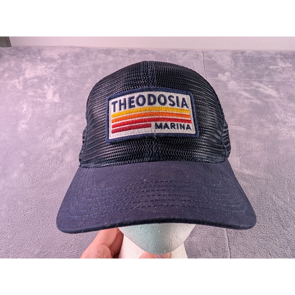 Legacy Theodosia Marina Navy Blue Mesh Trucker Hat Snapback Adjustable Cap